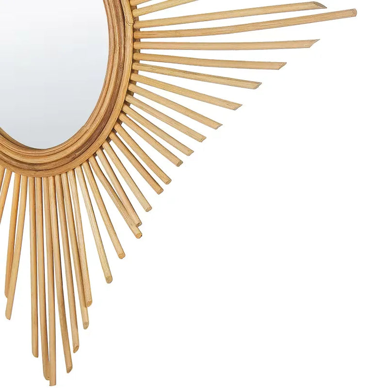 Miroir Japandi Rotin Naturel 60×60 – Majene