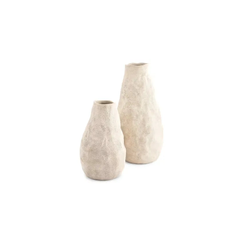 Vase Japandi Grès Beige 17×33,5 – Cave