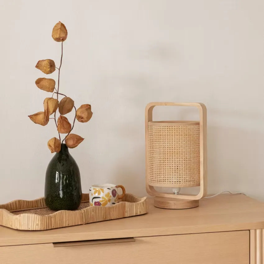 Lampe Japandi Hévéa & Bambou – Griffin