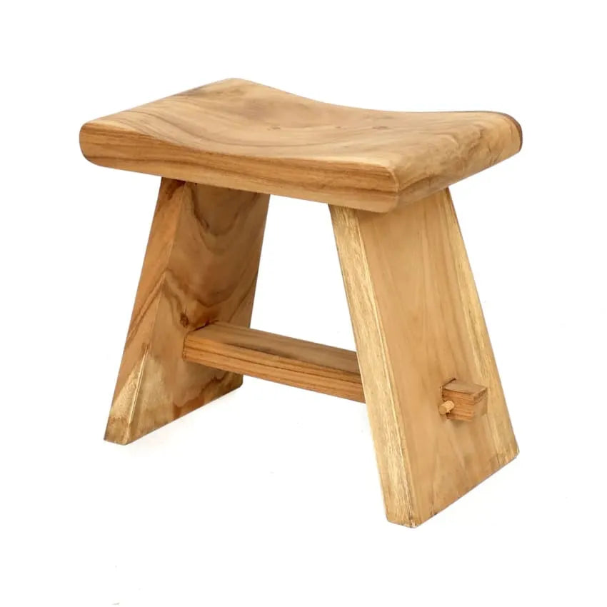 Tabouret Japandi Bois de Suar Naturel – Summer