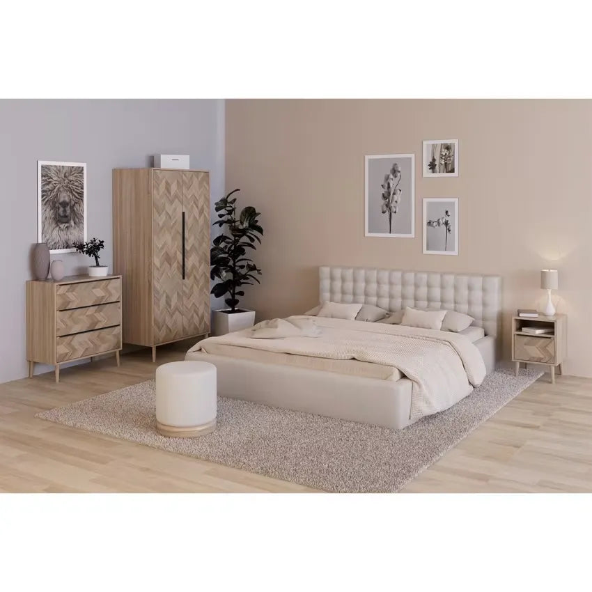 Commode Japandi Bois Chevron 80 cm – Torun