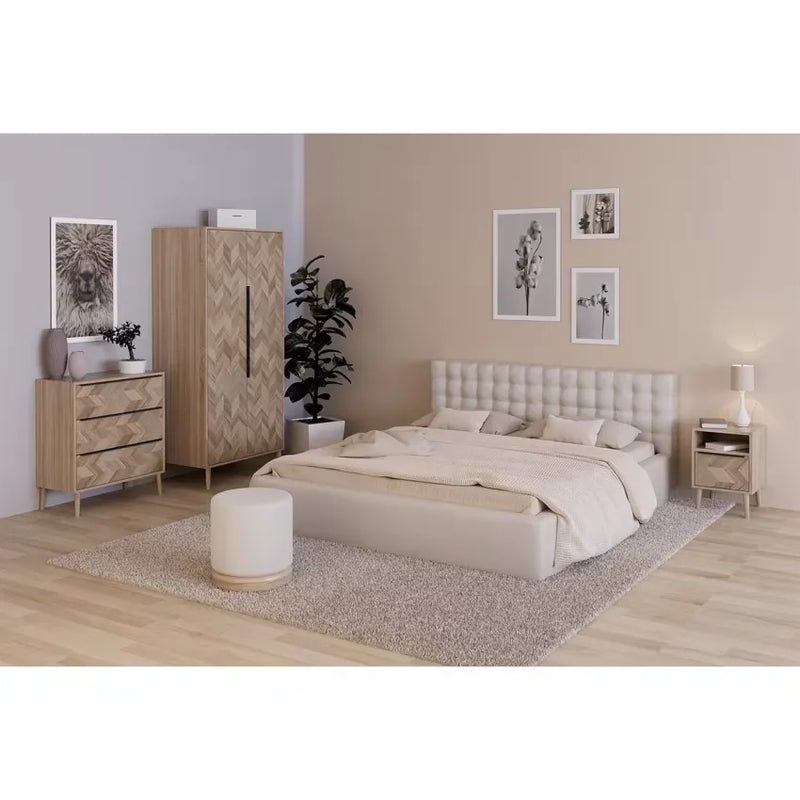 Commode Japandi Bois Chevron 80 cm – Torun