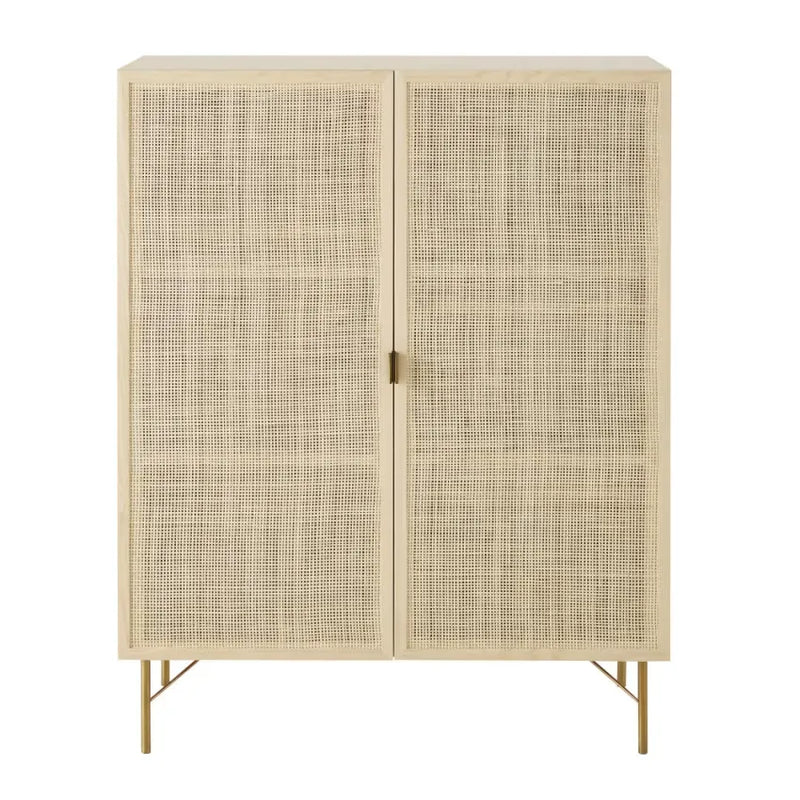 Armoire Japandi 2 Portes Cannage Rotin – Solstice