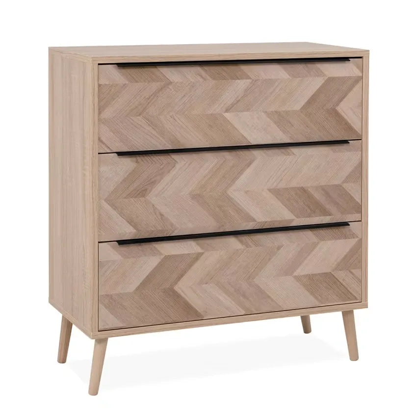 Commode Japandi Bois Chevron 80 cm – Torun