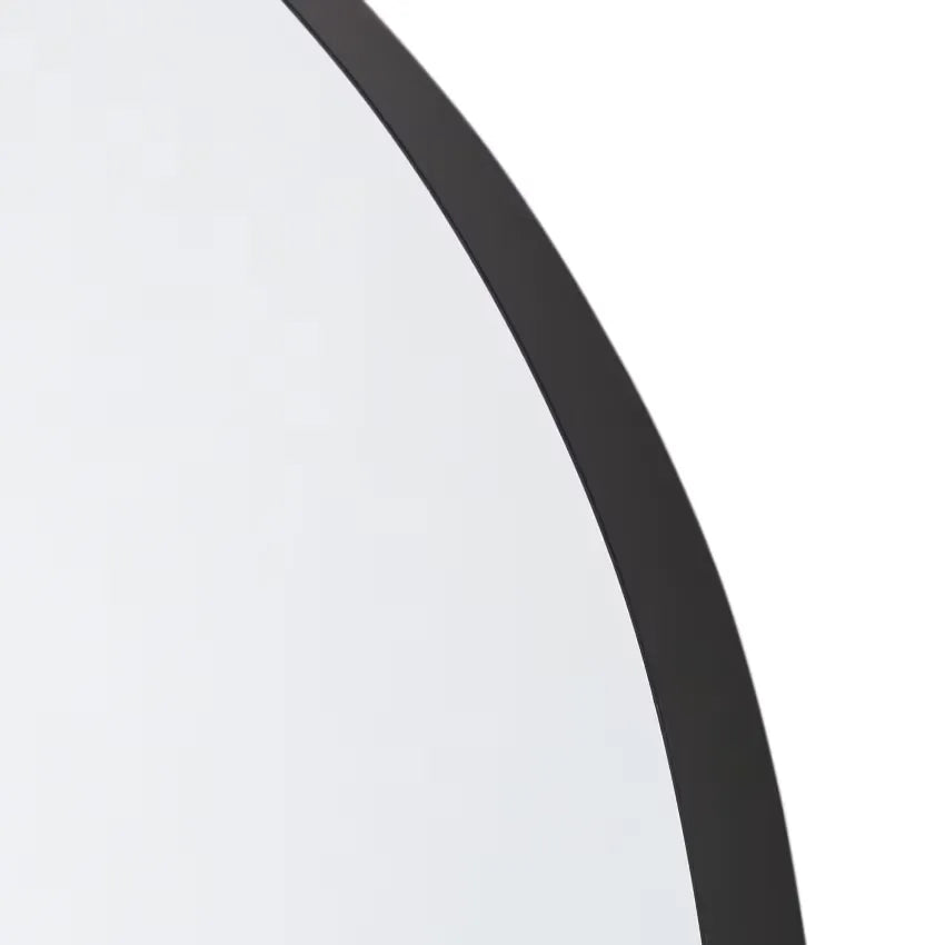 Miroir Japandi Organique Acier Noir 82×180 – Pablo
