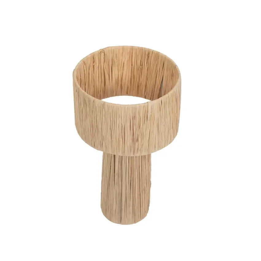 Lampe Japandi Raphia Naturel Beige – Rosy Raphia