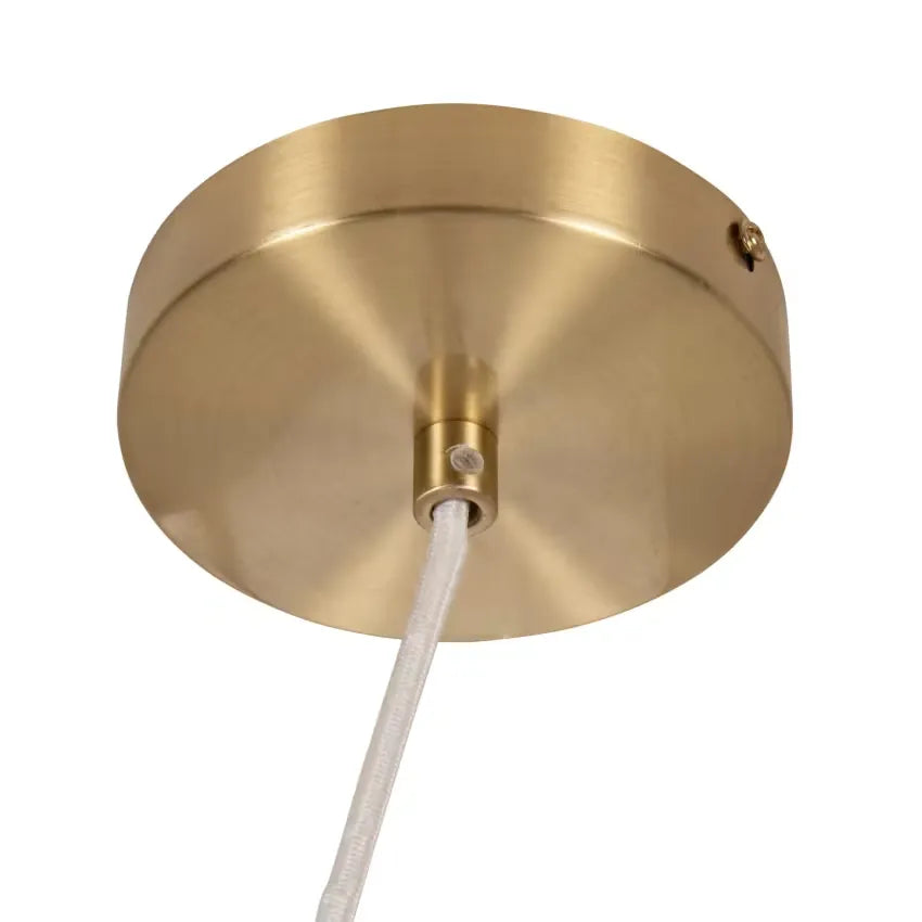 Suspension Japandi Polyester Recyclé Plissé Blanc Cassé & Globe Verre Opaque – Beryl