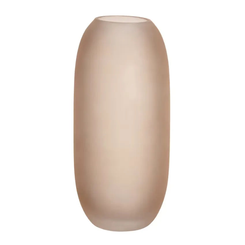 Vase Japandi Verre Recyclé Beige H22 – Tuz
