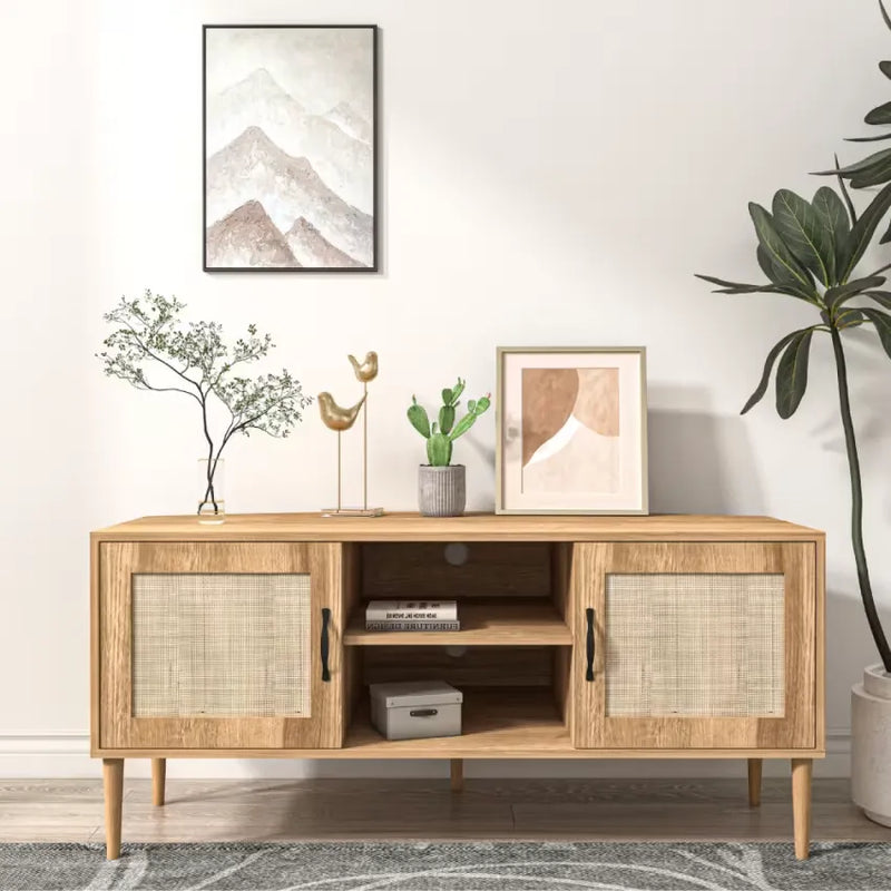 Buffet Japandi Effet Cannage & Bois – Artic