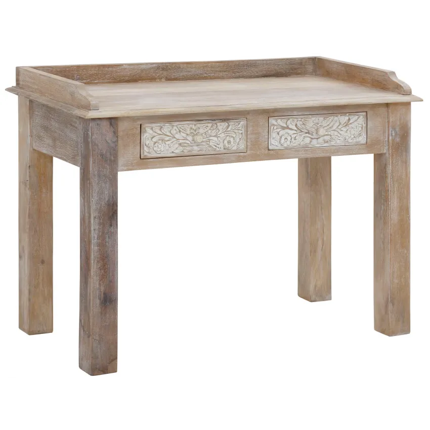 Bureau Japandi 2 portes Bois Marron – Malati
