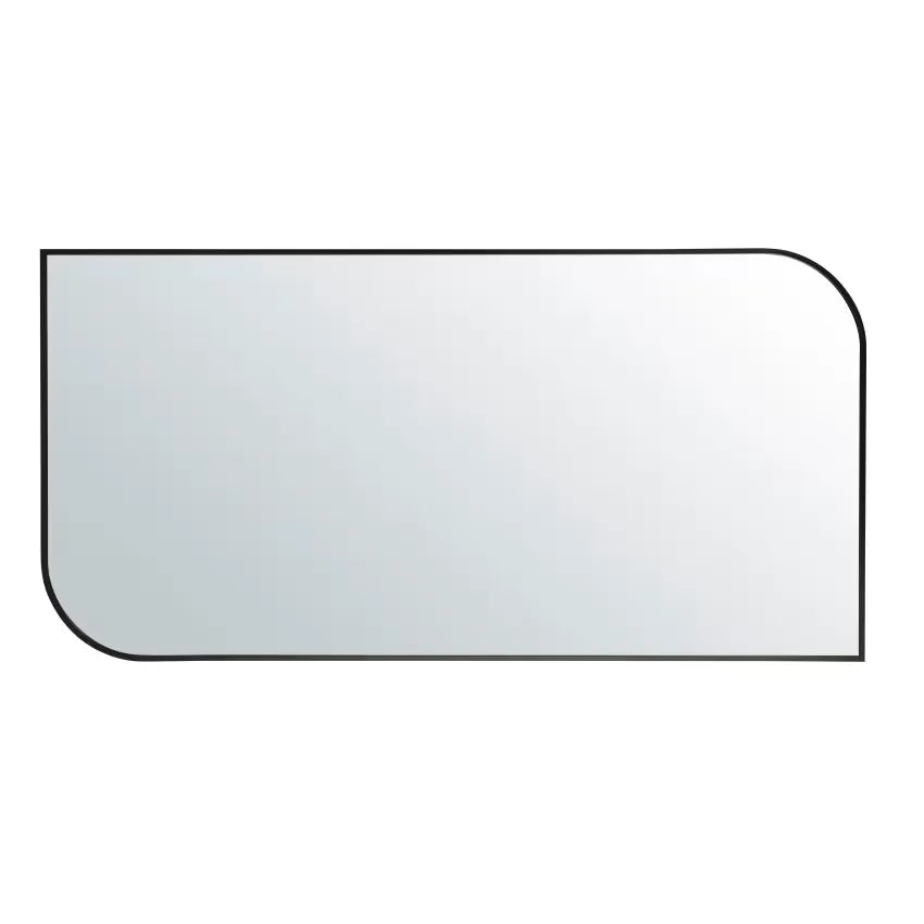 Miroir Japandi Structuré Aluminium Noir 60×120 – Enael