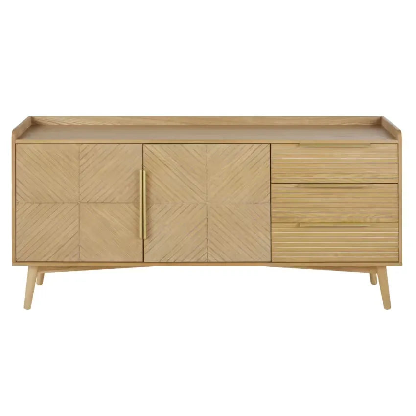 Buffet Japandi Vintage 2 Portes 3 Tiroirs – Axelle