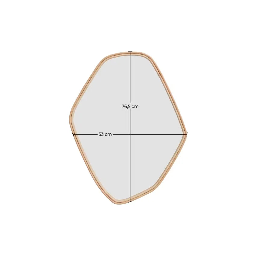 Miroir Japandi Organique Rotin 76,5×53 – Tseri