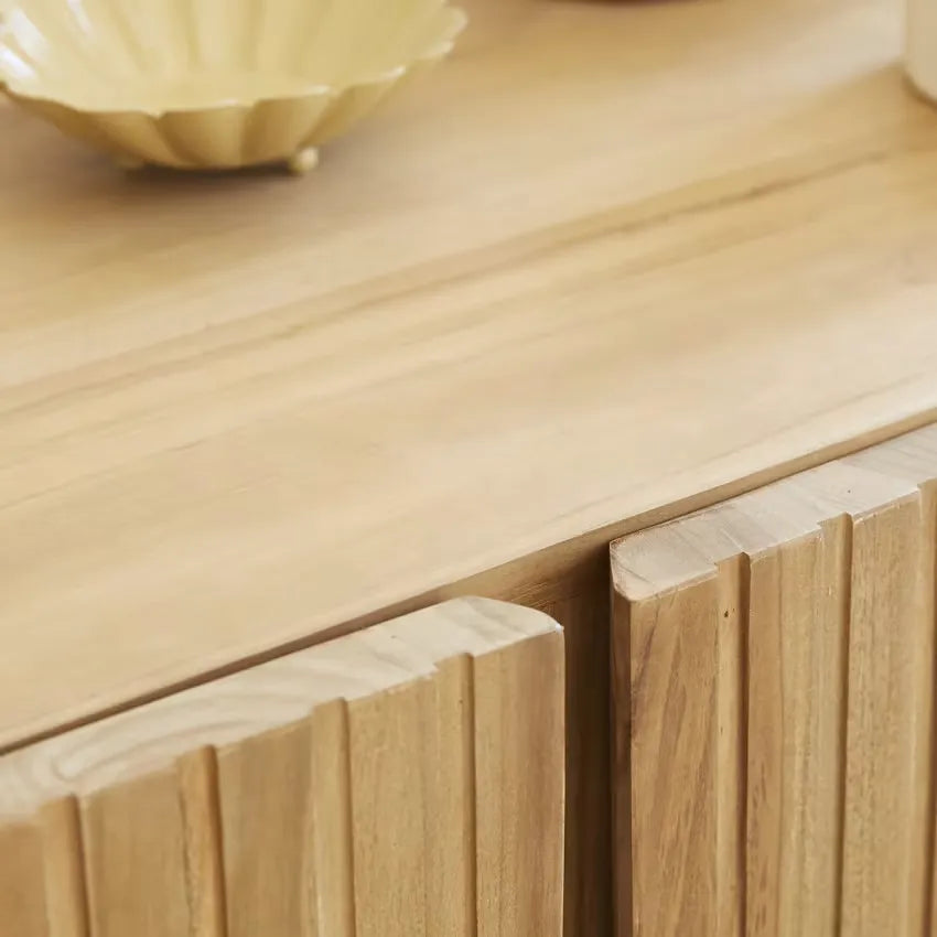Buffet Japandi Teck Massif & Métal 120 cm – Portland