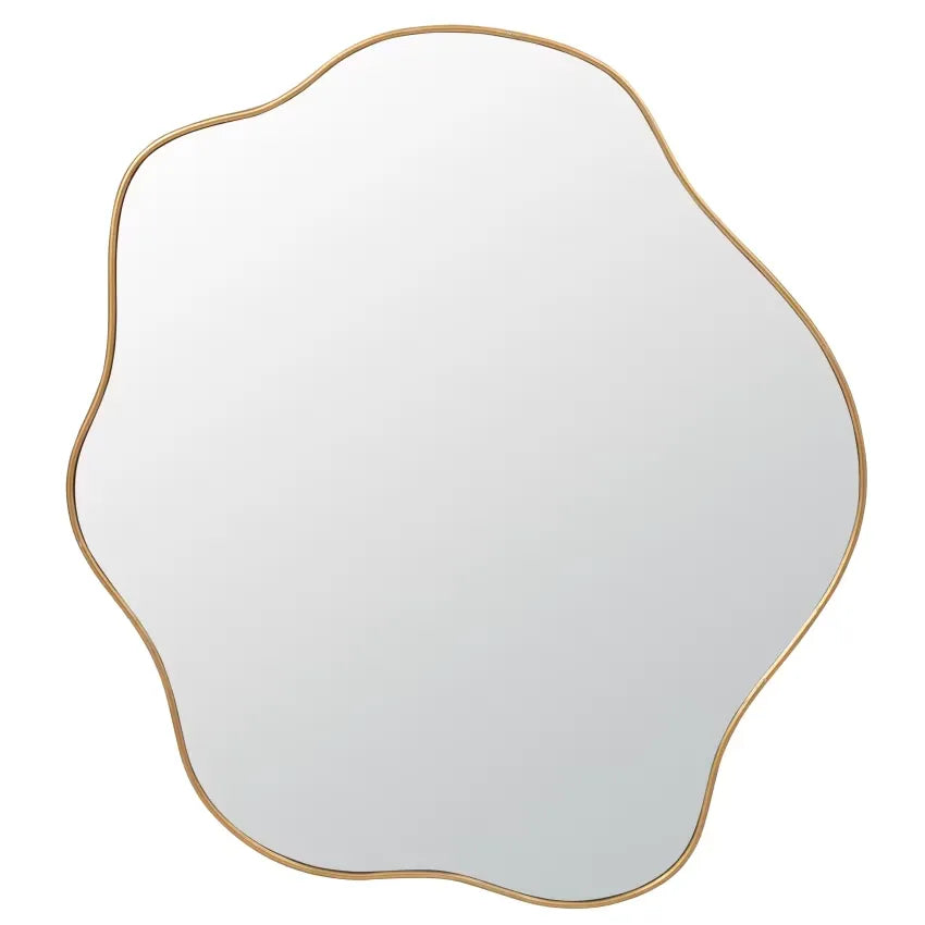 Miroir Japandi Organique Doré 89×89 – Nino