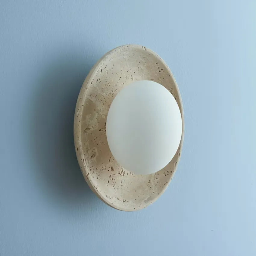 Plafonnier Japandi Verre Beige/Blanc & Bois – Jio