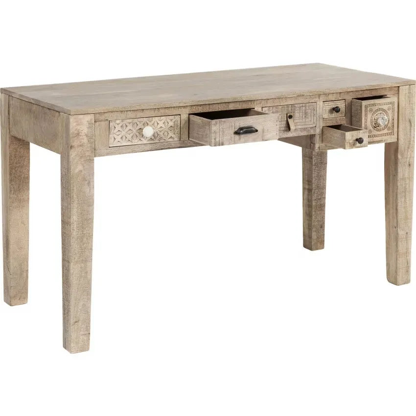 Bureau Japandi 6 tiroirs Manguier Massif – Puro