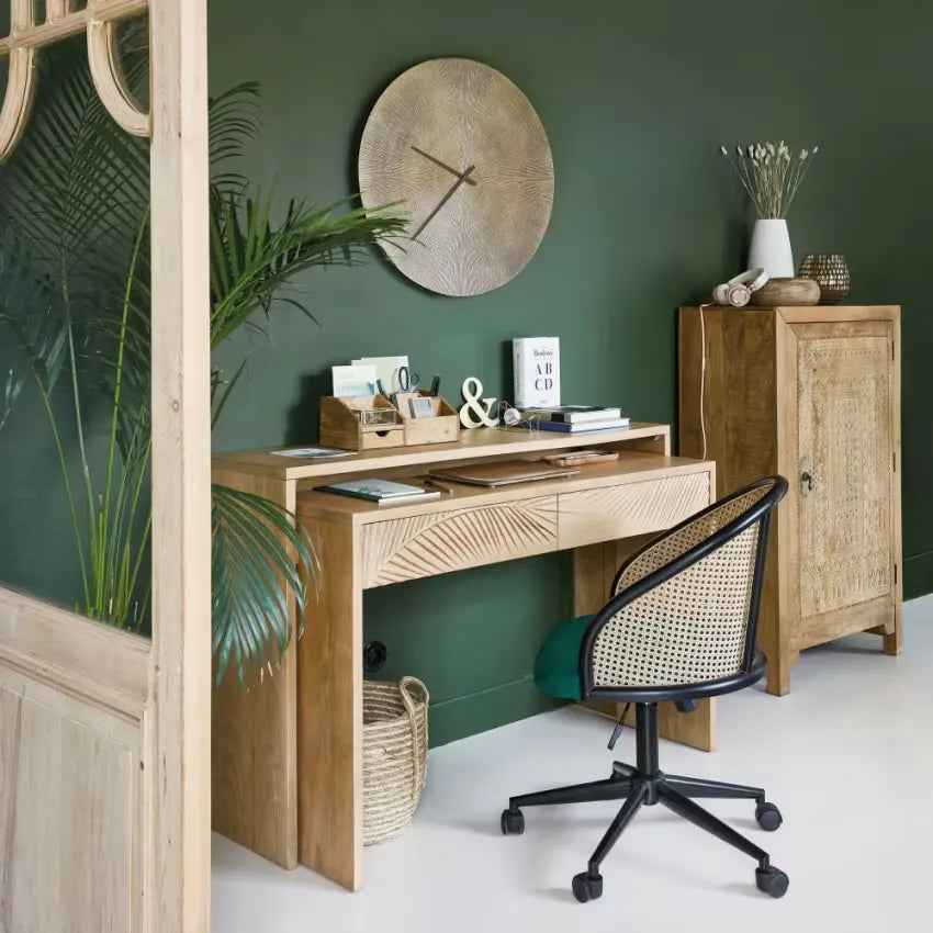 Bureau Japandi Console 2 tiroirs Manguier – Tanzania