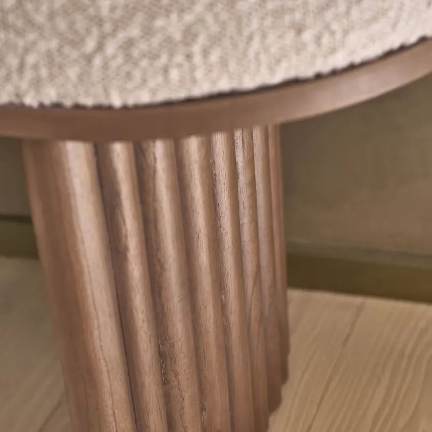 Banc Japandi Mindi Noyer & Bouclette – Marlow