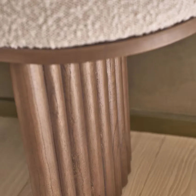 Banc Japandi Mindi Noyer & Bouclette – Marlow