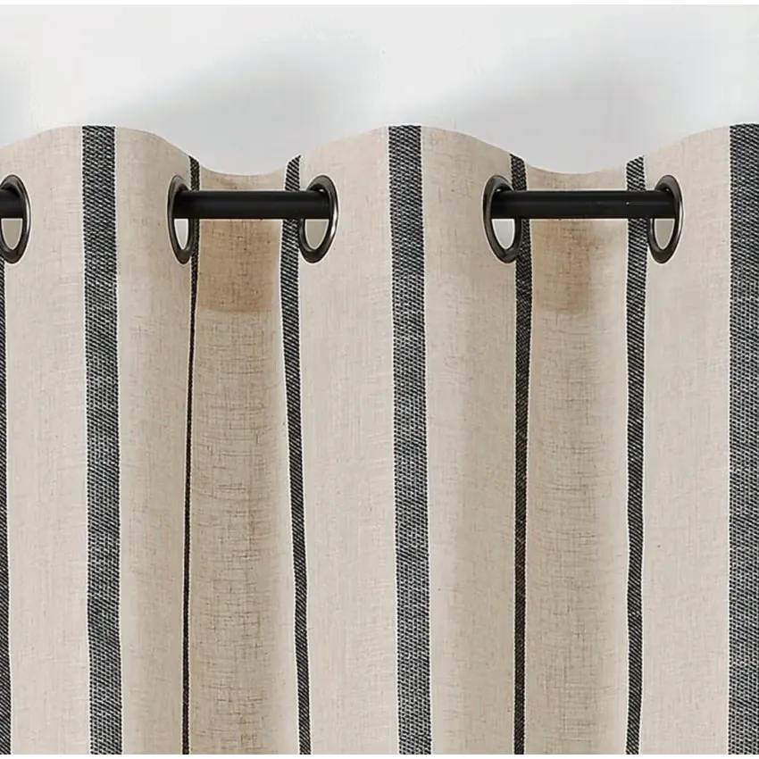 Rideau Japandi Rayures Naturelles 145×275 – Davina
