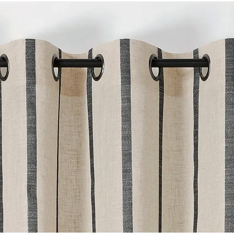Rideau Japandi Rayures Naturelles 145×275 – Davina