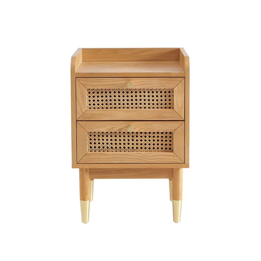 Table de chevet Japandi Chêne & Cannage – Leon