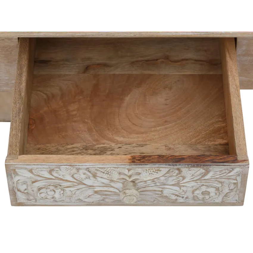 Bureau Japandi 2 portes Bois Marron – Malati