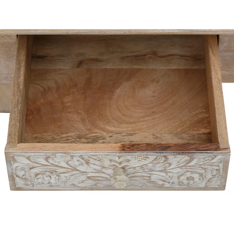 Bureau Japandi 2 portes Bois Marron – Malati