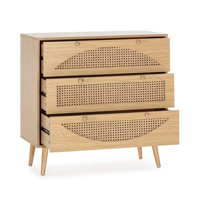 Commode Japandi Chêne 3 Tiroirs – Luna