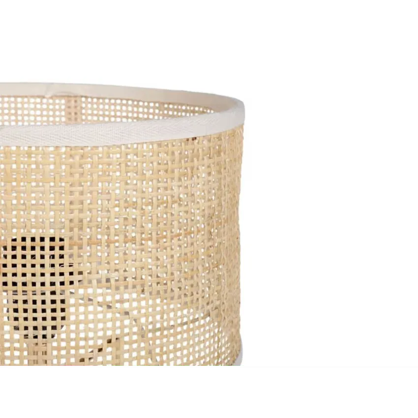 Lampe Japandi Métal & Rotin Beige – Yuca
