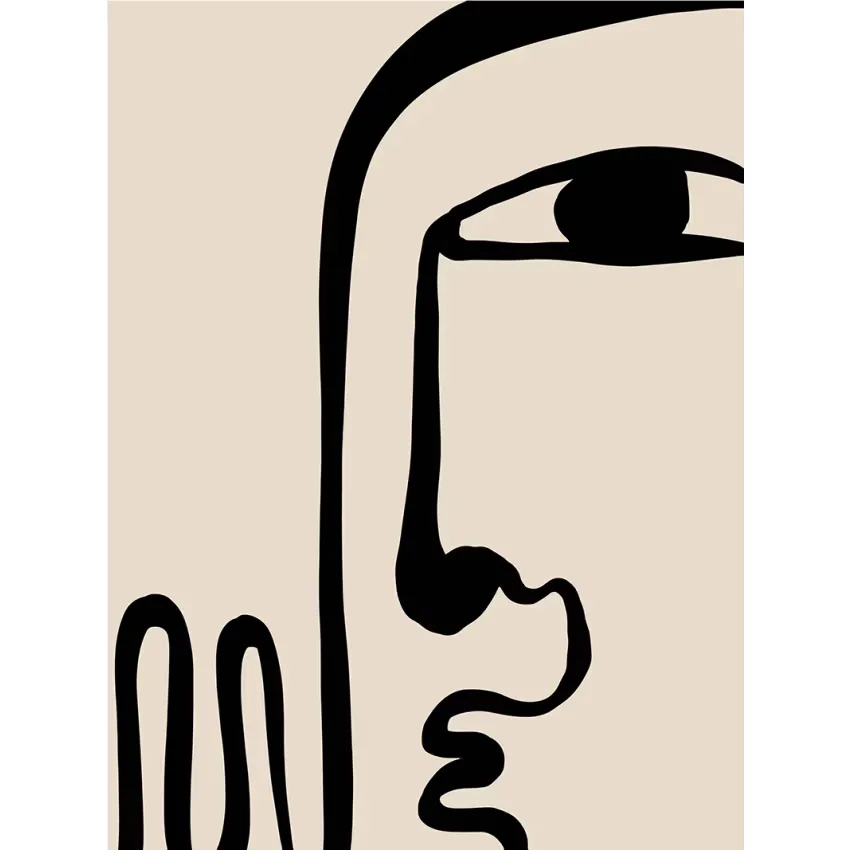 Papier peint Japandi Visage 300x200 cm – Les Jazz