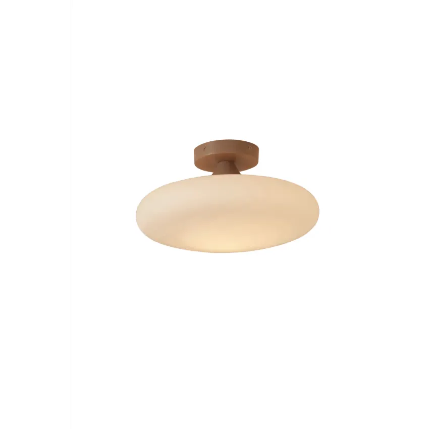 Plafonnier Japandi Verre Blanc Ø 34 – Sapporo