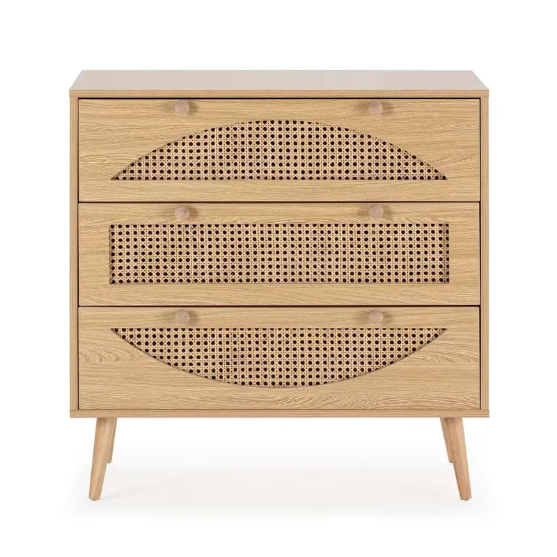 Commode Japandi Chêne 3 Tiroirs – Luna