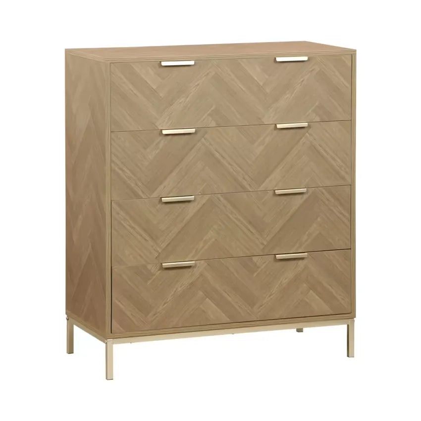 Commode Japandi 4 Tiroirs Chevron – Budapest