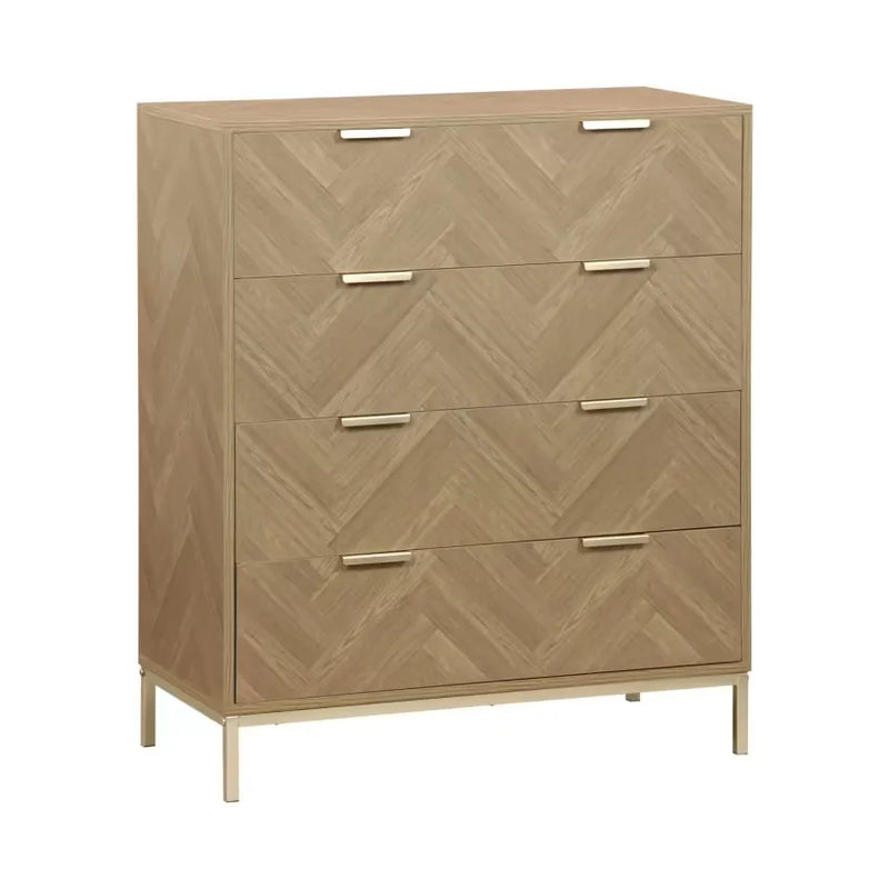 Commode Japandi 4 Tiroirs Chevron – Budapest