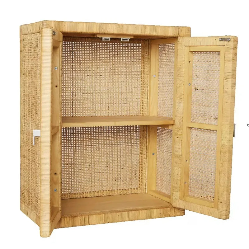 Étagère Japandi Cannage Rotin Beige – Saigon