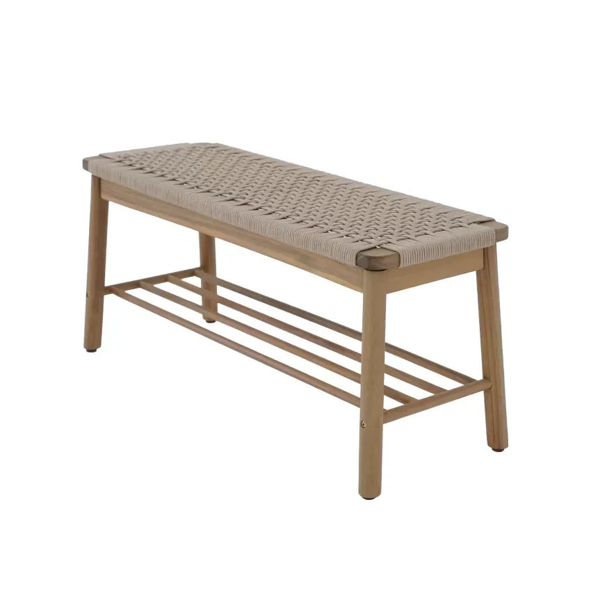 Banc Japandi Acacia & Corde Beige – Tavao