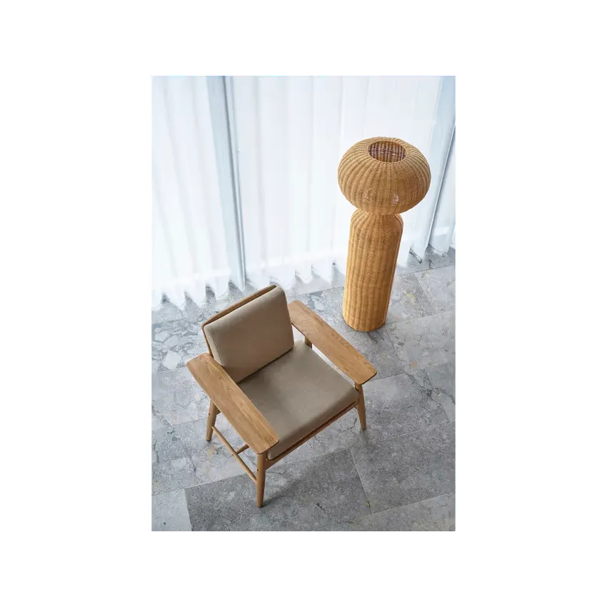 Lampadaire Japandi Rotin Naturel – Vinka