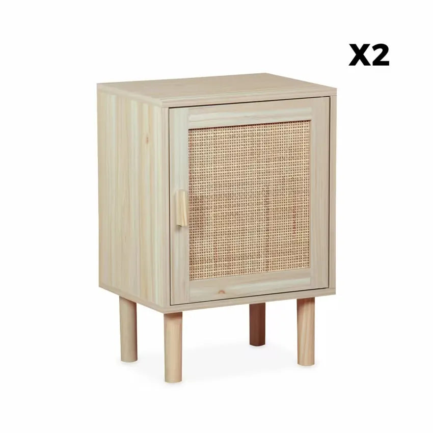 Tables de chevet Japandi Cannage – Camargue