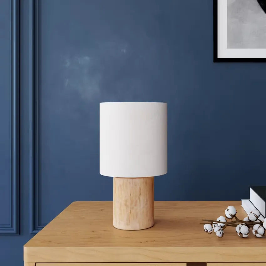 Lampe Japandi Eucalyptus & Coton Écru – Calvi