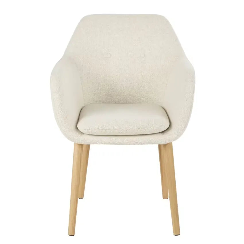 Fauteuil Japandi Bouclette Écrue – Arnold