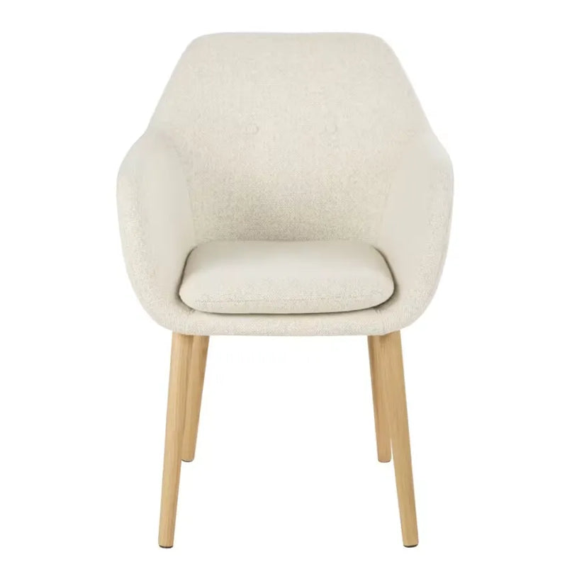 Fauteuil Japandi Bouclette Écrue – Arnold