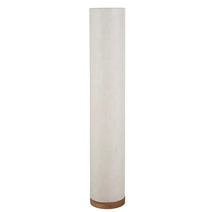 Lampadaire Japandi Bois de Manguier & Lin Beige H140 – Saliah