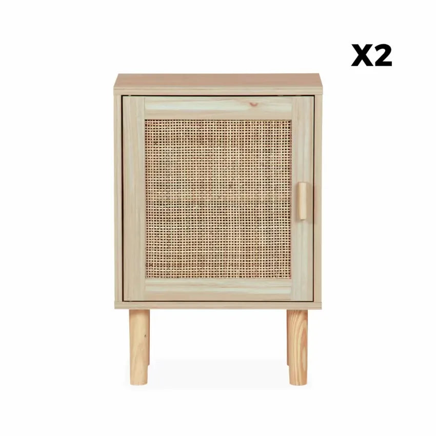 Tables de chevet Japandi Cannage – Camargue