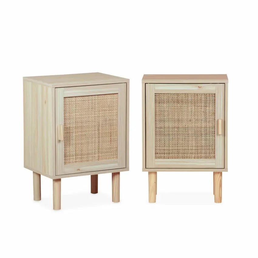 Tables de chevet Japandi Cannage – Camargue