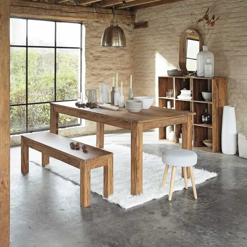 Banc Japandi Sheesham Massif – Stockholm