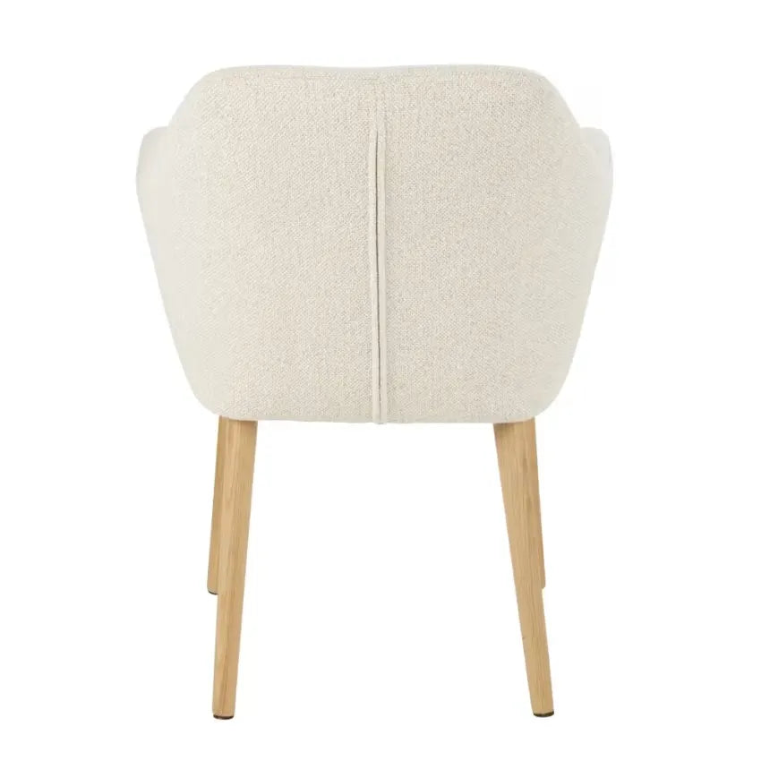 Fauteuil Japandi Bouclette Écrue – Arnold