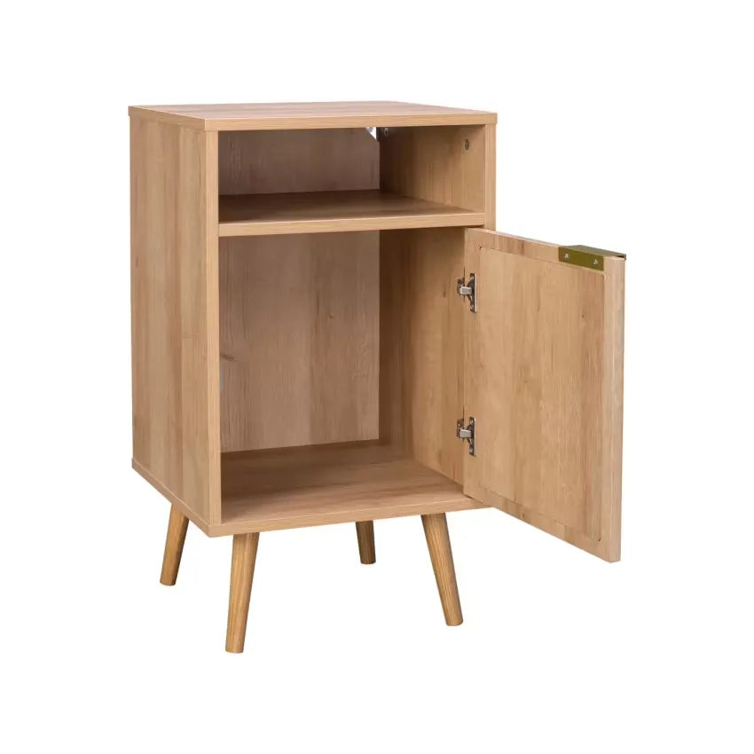 Tables de chevet Japandi Bois & Cannage Arrondi – Eva
