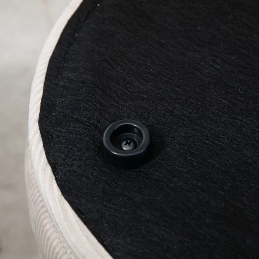 Pouf Japandi Coffres 2-en-1 Velours Côtelé Crème – Homcom